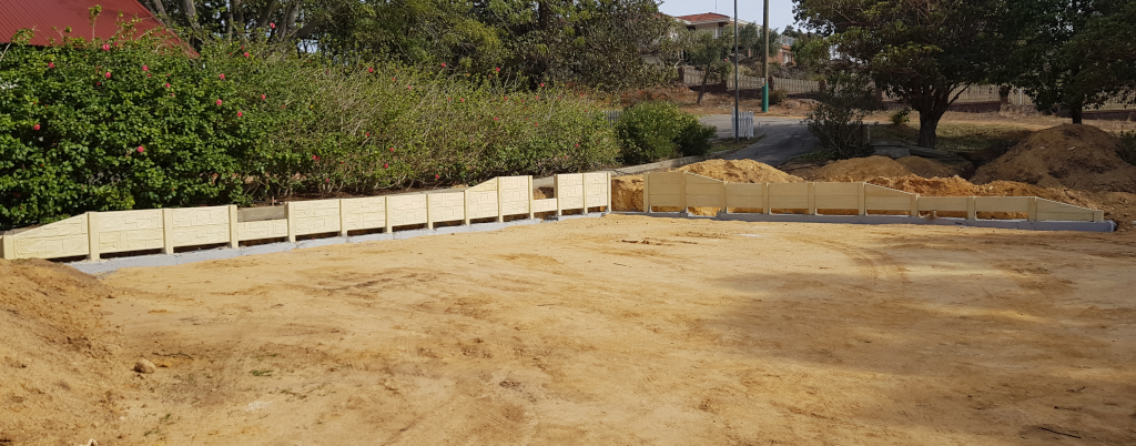 Shed retaining wall complete!